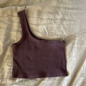 Brown off the shoulder top